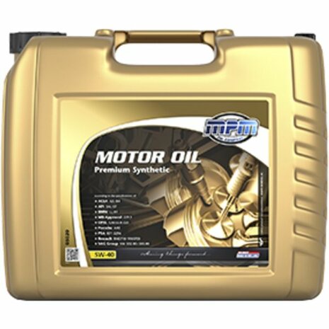 Motorolie 5W40 Premium Synthetic - 20 Liter MPM Oil