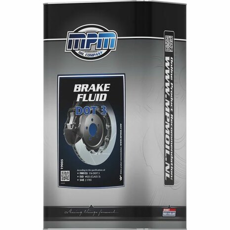 Liquide de frein et d&#039;embrayage DOT 3 - 5 Litres MPM Oil