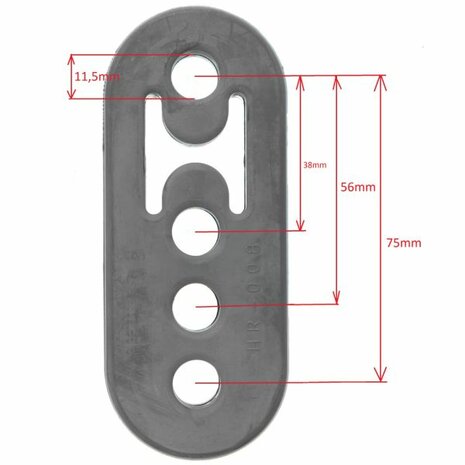 Exhaust mounting rubber extended - black SRS