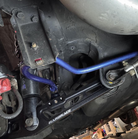 Draagarmen achterzijde onder - zwart - Gehard rubberen bussen Hardrace Honda Civic CRX Del Sol Integra