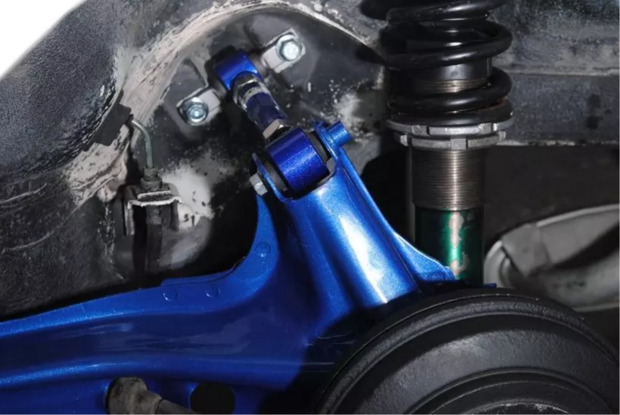 Hinterer Sturzsatz &ndash; Blau &ndash; Buchsen aus geh&auml;rtetem Gummi Hardrace Honda Civic CRX Del Sol Integra Shuttle Concerto