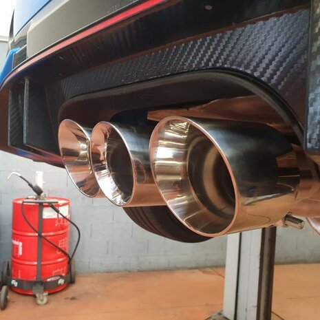 Catback exhaust system R60 stainless steel tips SRS Honda Civic Type R