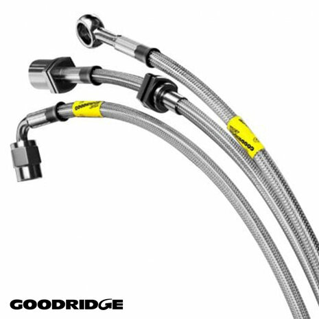 Conduites de frein tress&eacute;es en acier inoxydable Suzuki SWIFT 1.3 16V GTI KAT HB Goodridge T&Uuml;V