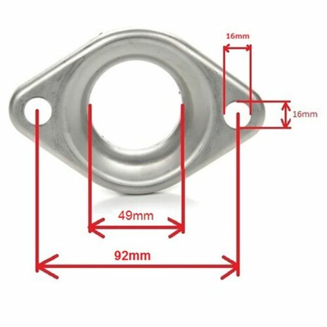 Exhaust donut flange - &Oslash;49mm/1.93&quot; SRS