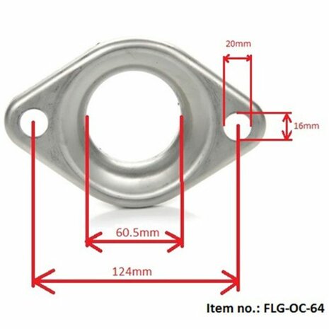 Uitlaat donut flens - &Oslash;60.5mm/2.38&quot; SRS