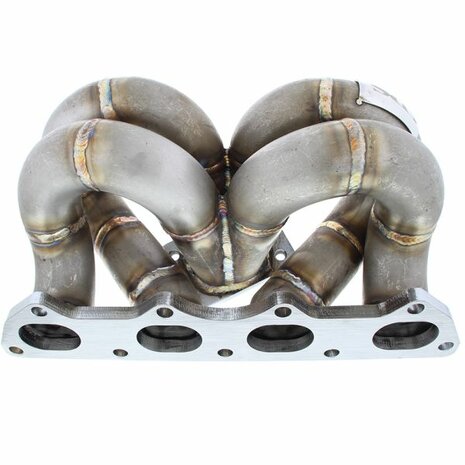 Turbo spruitstuk rvs Ramhorn met T3 flens, 44-46mm V-band wastegate flens SRS Honda B-series