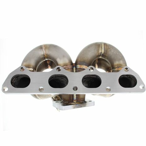 Turbo spruitstuk rvs Ramhorn met T3 flens, 44-46mm V-band wastegate flens SRS Honda B-series