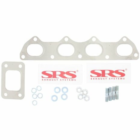 Turbo spruitstuk rvs Ramhorn met T3 flens, 44-46mm V-band wastegate flens SRS Honda B-series