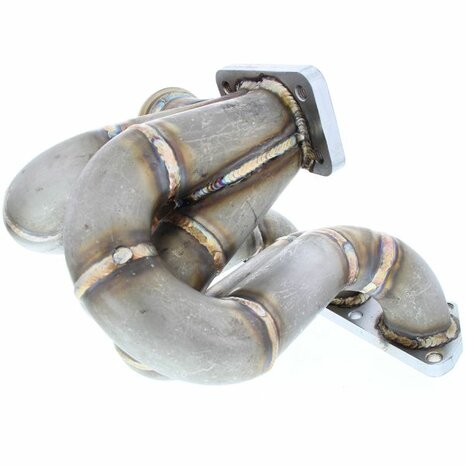 Collecteur turbo en acier inoxydable, montage sup&eacute;rieur avec bride T3 bride de soupape de d&eacute;charge en bande V 44-46 mm SRS Honda B-series