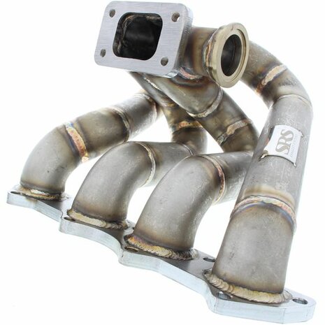 Collecteur turbo en acier inoxydable, montage sup&eacute;rieur avec bride T3 bride de soupape de d&eacute;charge en bande V 44-46 mm SRS Honda B-series