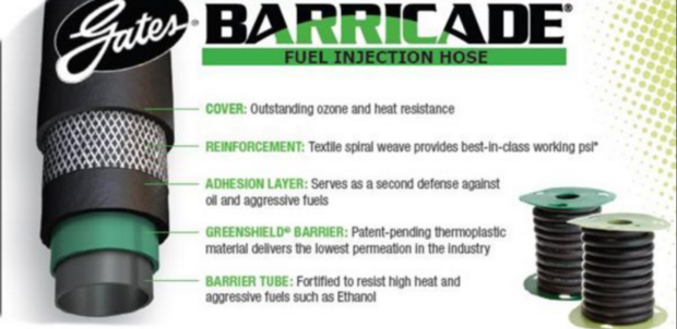 6mm Barricade fuel hose Gates