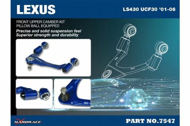 Kit de carrossage sup&eacute;rieur Avant Lexus LS Hardrace