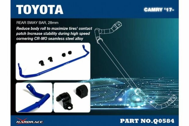 Stabilisator Hinten 28mm Toyota Camry Hardrace
