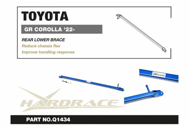 Achterste onderste achterbeugel Toyota Corolla/Altis/Auris Hardrace