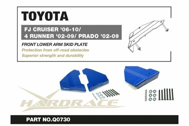 Draagarm onder Voorzijde Skid Plate Lexus GX, Toyota 4Runner, Fj cruiser, Landcruiser prado Hardrace