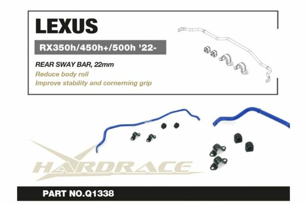 Sway bar Rear Lexus RX Hardrace