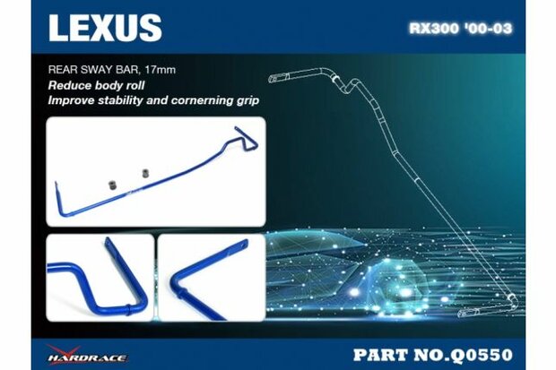 Barre stabilisatrice Arri&egrave;re Lexus RX Hardrace