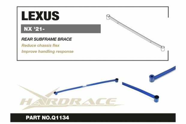 Renfort de support de sous-ch&acirc;ssis arri&egrave;re Lexus NX Hardrace