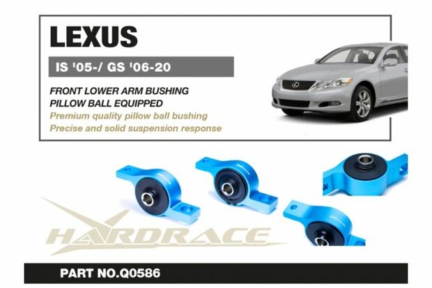 Caoutchouc de bras de suspension inf&eacute;rieur - Avant - Arri&egrave;re Lexus, Toyota Hardrace