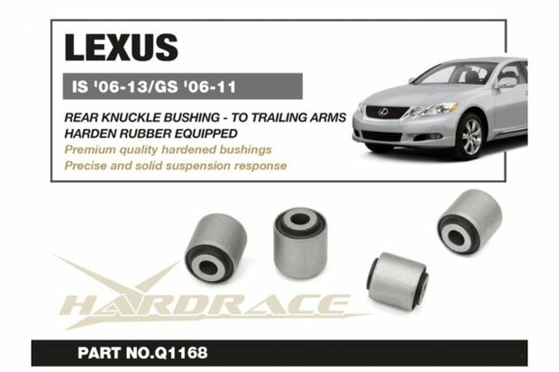 Achsschenkelgummi - Hinterradaufh&auml;ngung - Verbindung zum L&auml;ngslenker Lexus GS, IS Hardrace