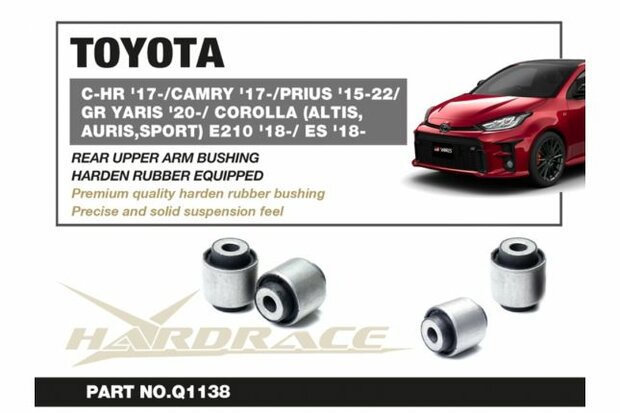 Draagarmrubber boven Achterzijde Toyota, Lexus Hardrace