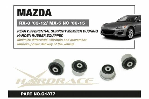 Bague de support de diff&eacute;rentiel arri&egrave;re Mazda RX-8, MX-5 MIATA Hardrace
