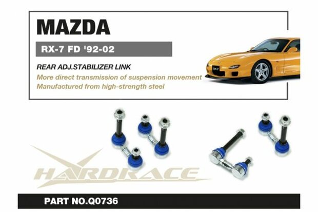 Barre stabilisatrice arri&egrave;re r&eacute;glable Mazda RX-7 Hardrace
