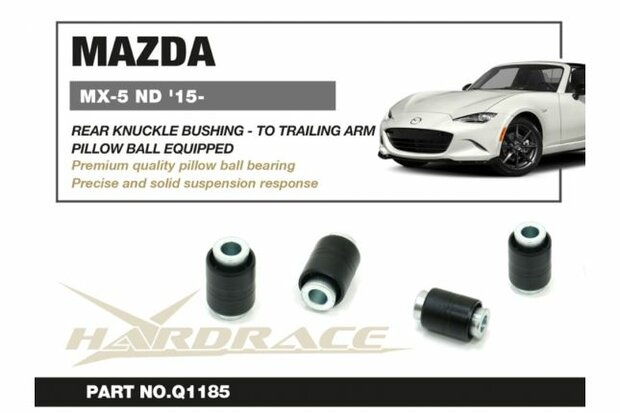 Joint de rotule en caoutchouc - C&ocirc;t&eacute; arri&egrave;re - Se connecte aux bras oscillants Mazda MX-5 MIATA Hardrace