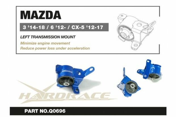 Linke Motorhalterung Mazda 3, 6, CX-5 Hardrace