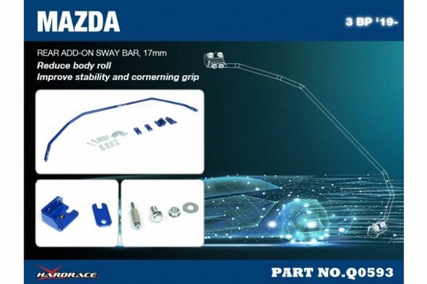 Stabilisator-Anbausatz hinten Mazda 3, CX-30 Hardrace