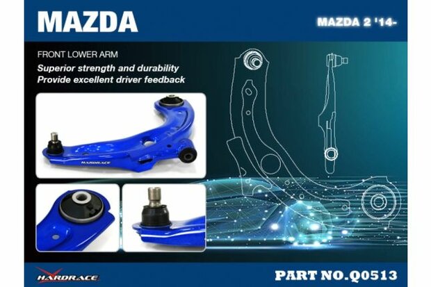 Bras de suspension avant Bas Mazda 2 Hardrace