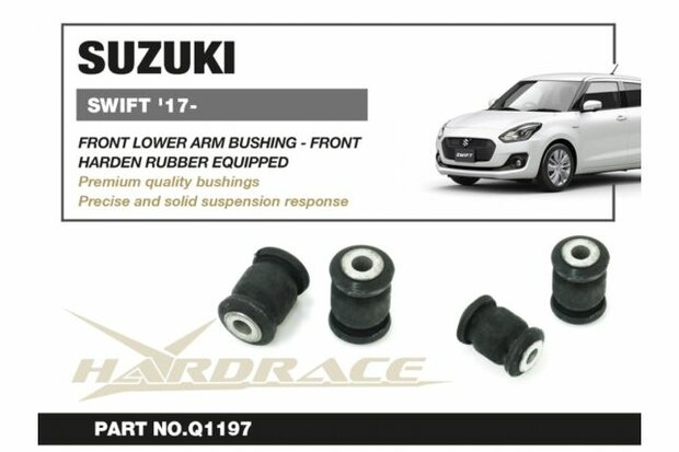 Draagarm rubber onder Voorzijde Suzuki Swift Hardrace