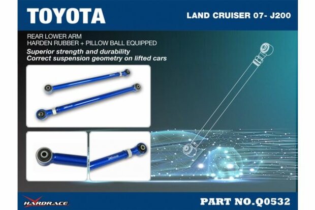 Draagarm onder Achterzijde Lexus LX, Toyota Landcruiser Hardrace