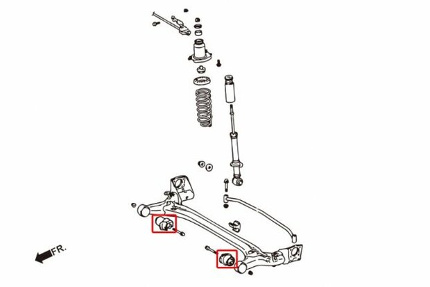 framerubber achterzijde TOYOTA ALTIS Hardrace