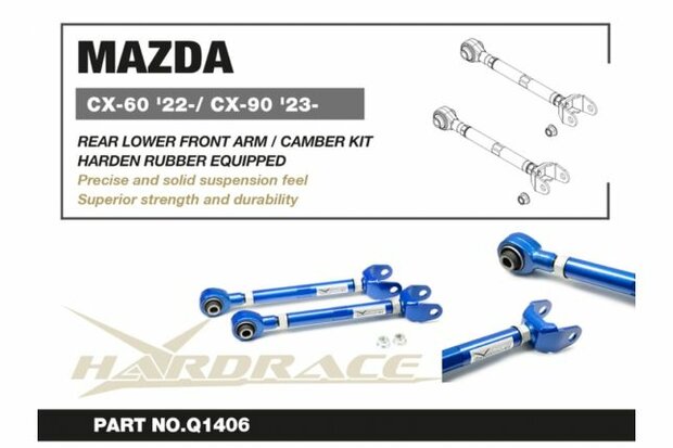 Kit de bras de carrossage / bras inf&eacute;rieur avant arri&egrave;re Mazda CX-60, CX-90 Hardrace