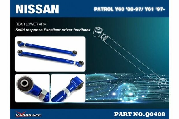 Unterer Querlenker - Hinten - Hub 0~4 Zoll Nissan Patrol Hardrace