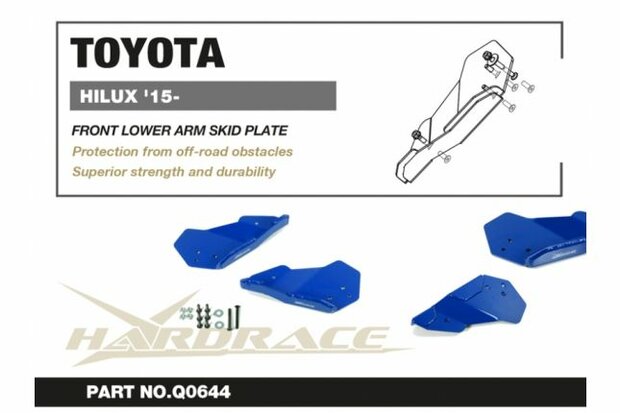 Unterer Querlenker vorderer Unterfahrschutz Toyota Fortuner, Hilux Hardrace