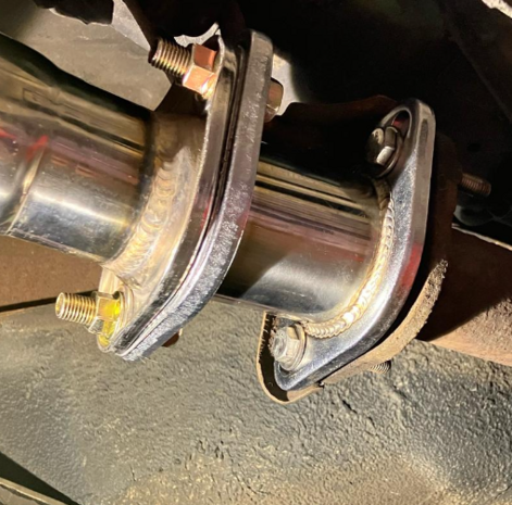 Exhaust adapter 2-bolt - 6cm SRS