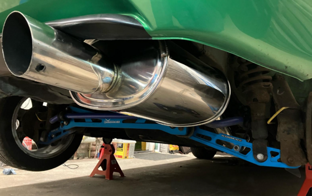 Stabilisatorstang achterzijde (25.4mm) - Blauw Hardrace Honda