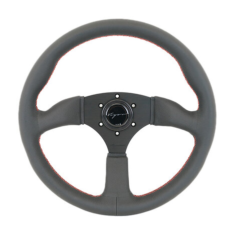 Spa-Lenkrad 350/50 mm Leder mit roten N&auml;hten Vigor