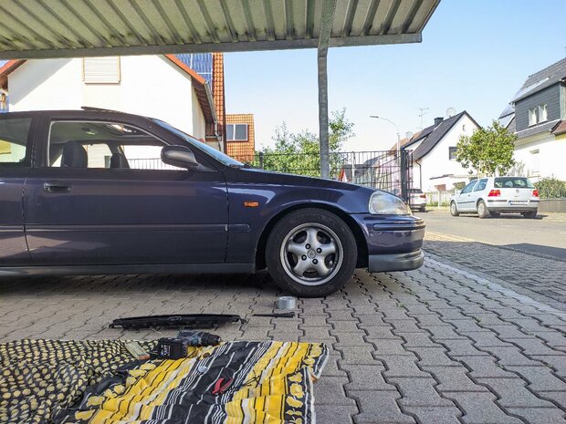Frontsto&szlig;stangenlippe PU JDM EK9 Aerodynamics Honda Civic 96-98