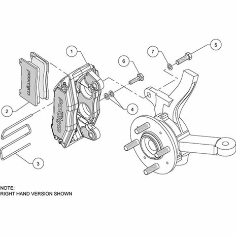Geschmiedeter DPHA-Bremssattelsatz vorne &ndash; Rot Wilwood Honda