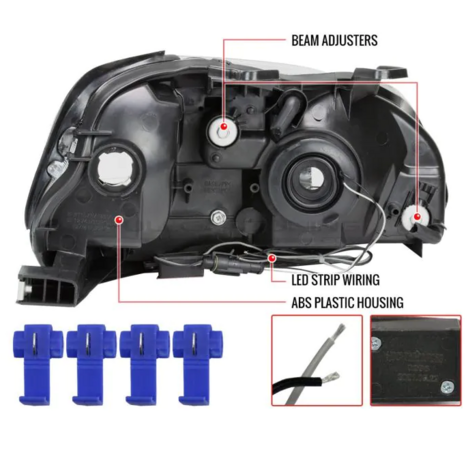 Phares LED - noirs Spring FullRacing Civic