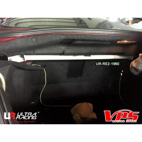 Rear Strut Brace 2 Points White Steel Infiniti Nissan Ultra Racing