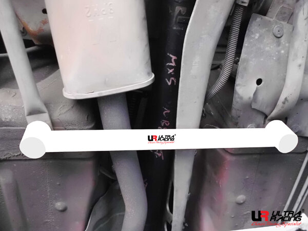 Rear Strut Brace 2 Points White Steel Mazda MX-5 Ultra Racing