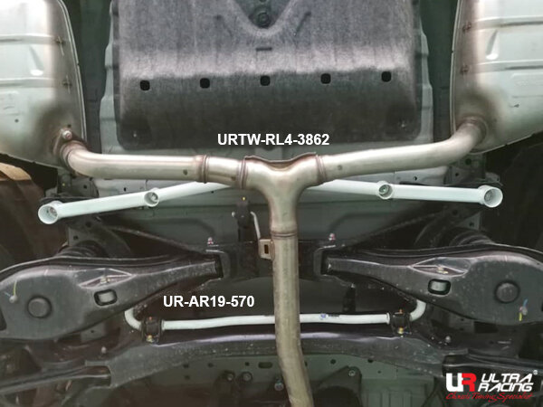 Domstrebe hinten 4 Punkte Wei&szlig; Stahl Honda CR-V Ultra Racing