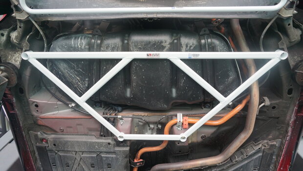 Domstrebe hinten 4 Punkte Wei&szlig; Stahl Honda CR-Z Ultra Racing