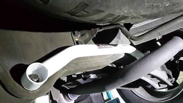 Rear Strut Brace White Steel Mitsubishi Lancer Ultra Racing