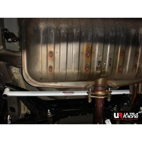 Rear Strut Brace White Steel Mitsubishi Lancer Ultra Racing