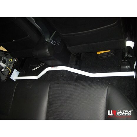 Central Floor Rod 2 Points White Steel Mitsubishi Lancer Ultra Racing